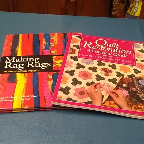 Making Rag Rugs and Quilt Restoration Books Cottagecore Countrycore - Picture 1 of 8